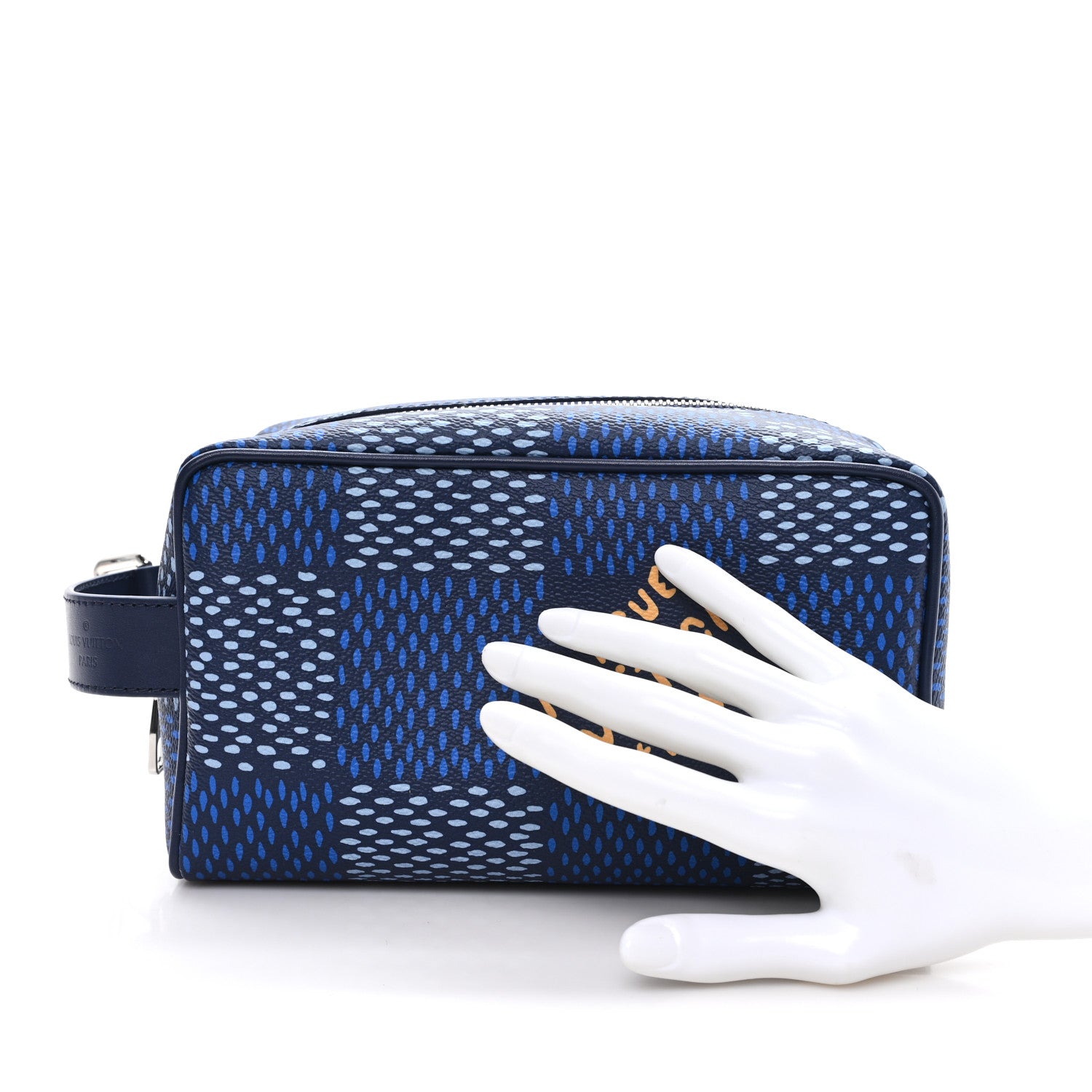 Louis Vuitton Damier Heritage Locker Dopp Kit Blue 1815086