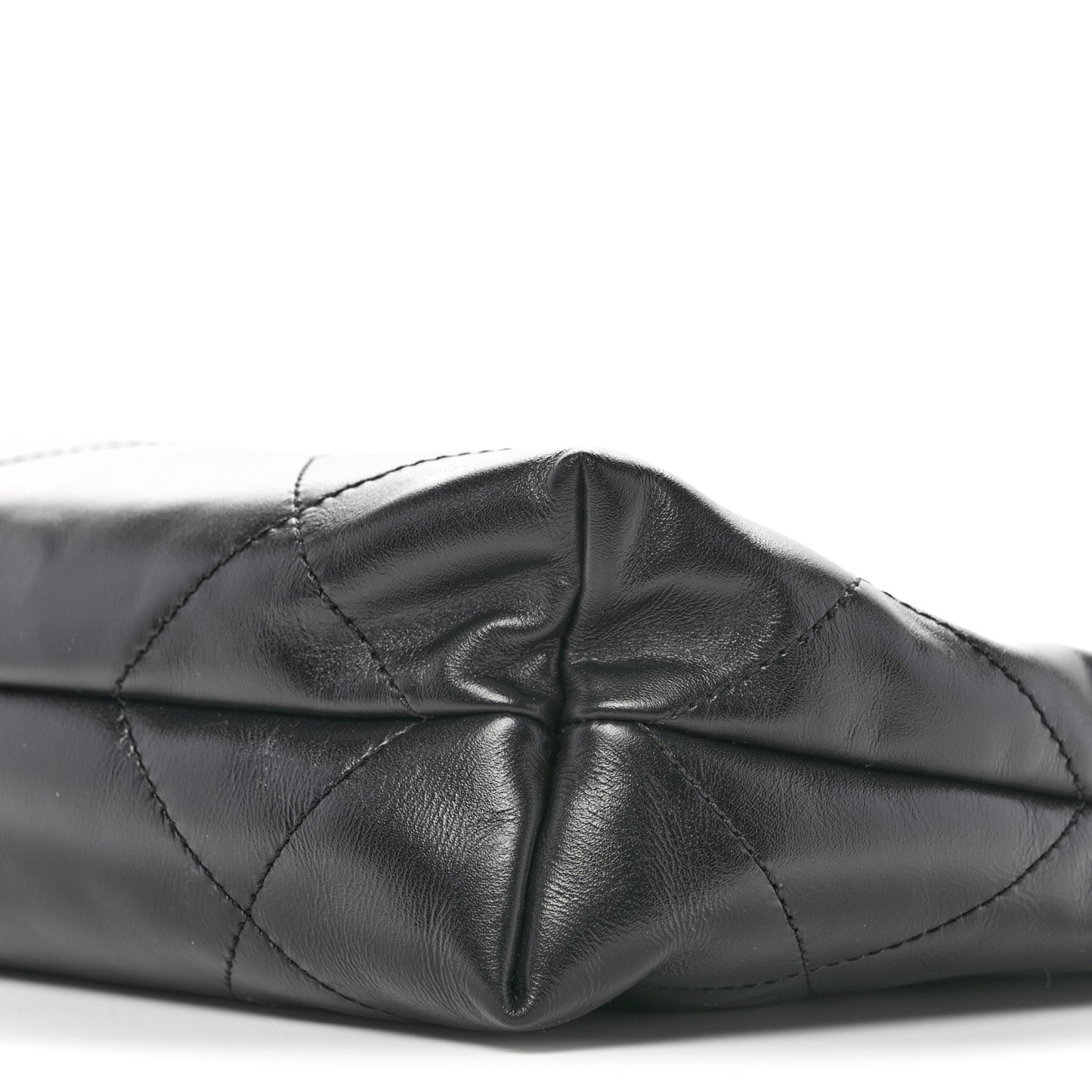 Shiny Calfskin Quilted Small Chanel 22 Black