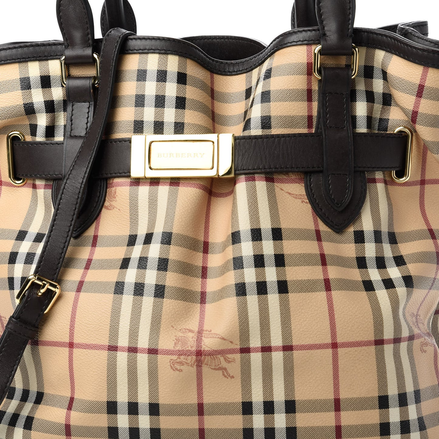 Haymarket Check Medium Golderton Tote Chocolate