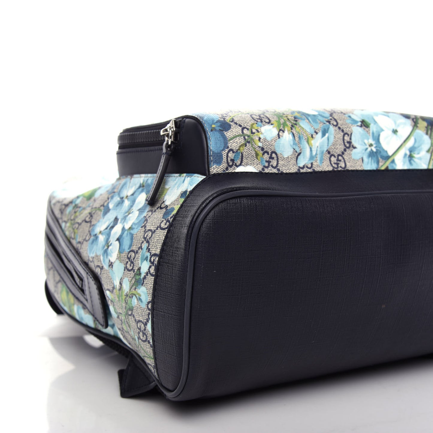 GG Supreme Monogram Blooms Medium Day Backpack Beige Blue Navy