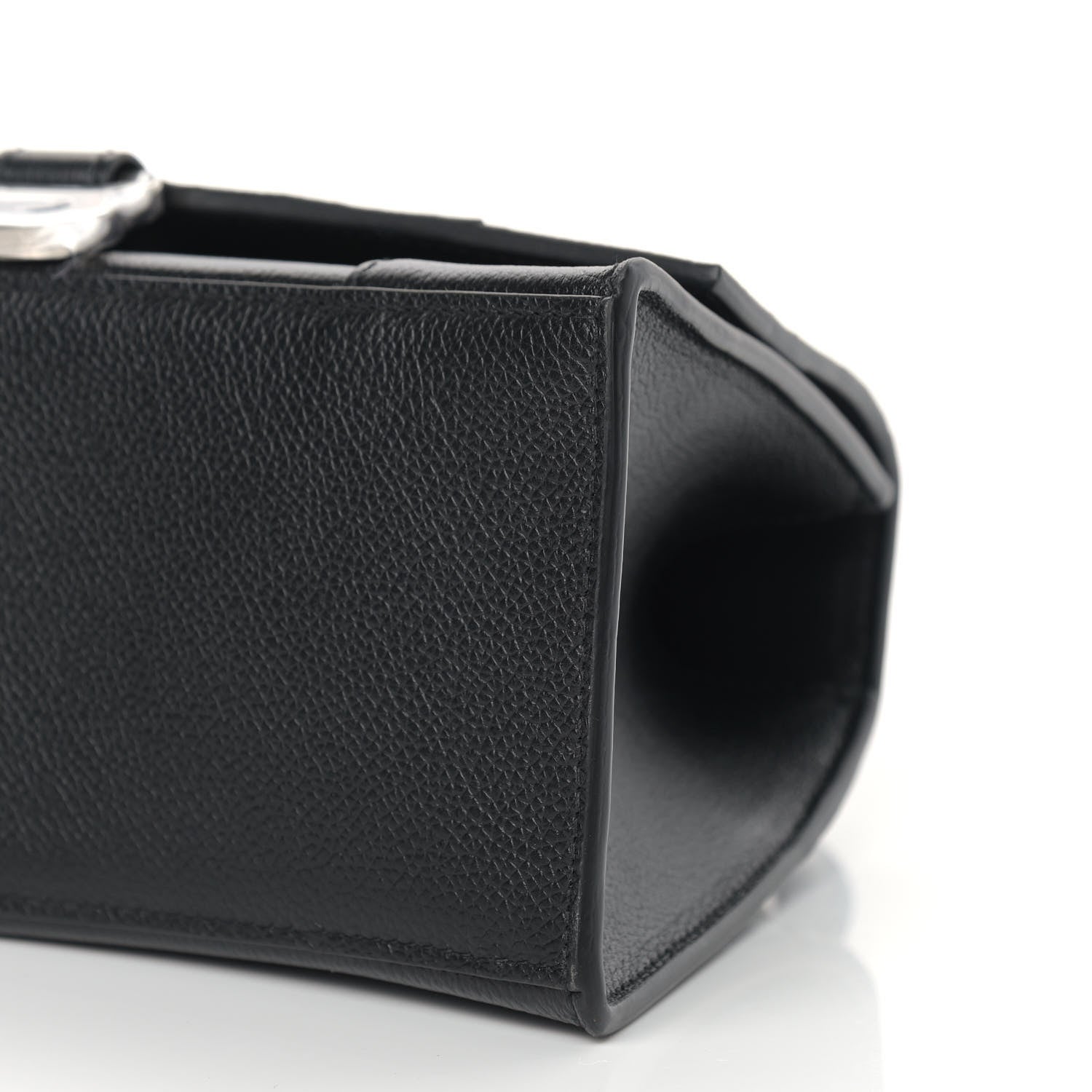 Balenciaga Grained Calfskin Small Hourglass Top Handle Bag Black 6 of 9