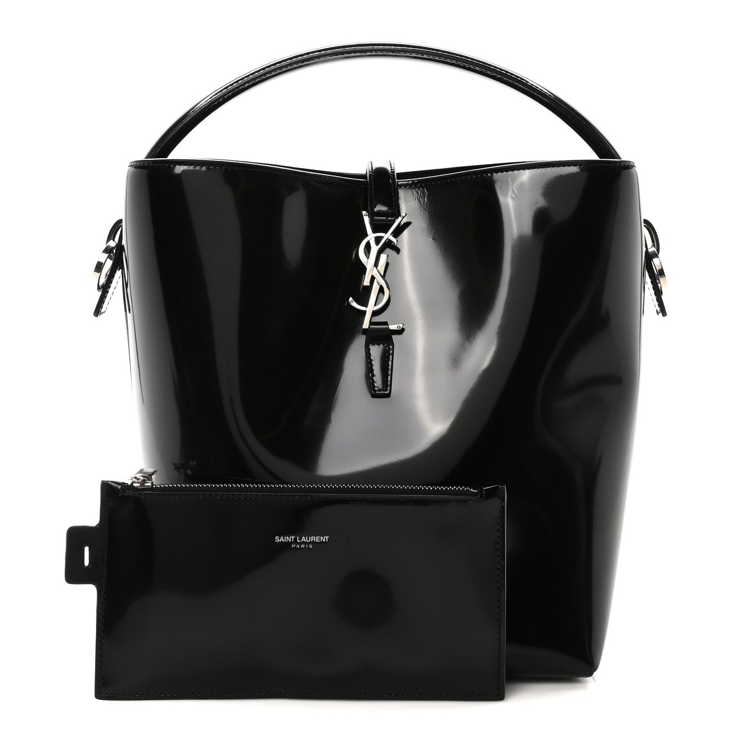 Saint Laurent Patent Calfskin Le 37 Bucket Bag Black 3 of 9