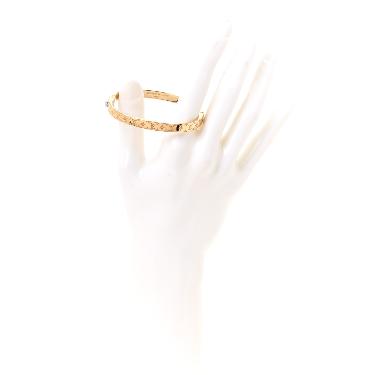 Brass Monogram Nanogram Strass Cuff S Gold