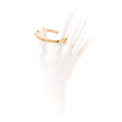 Louis Vuitton Brass Monogram Nanogram Strass Cuff S Gold 2 of 5