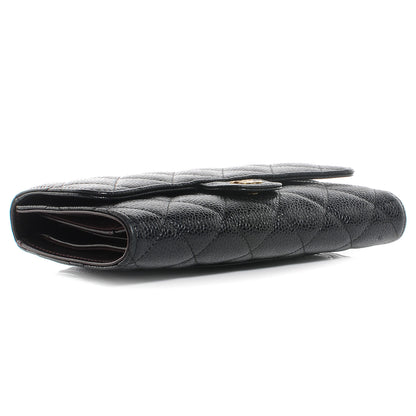 Chanel Caviar Quilted Large Flap Wallet Black 4 of 9