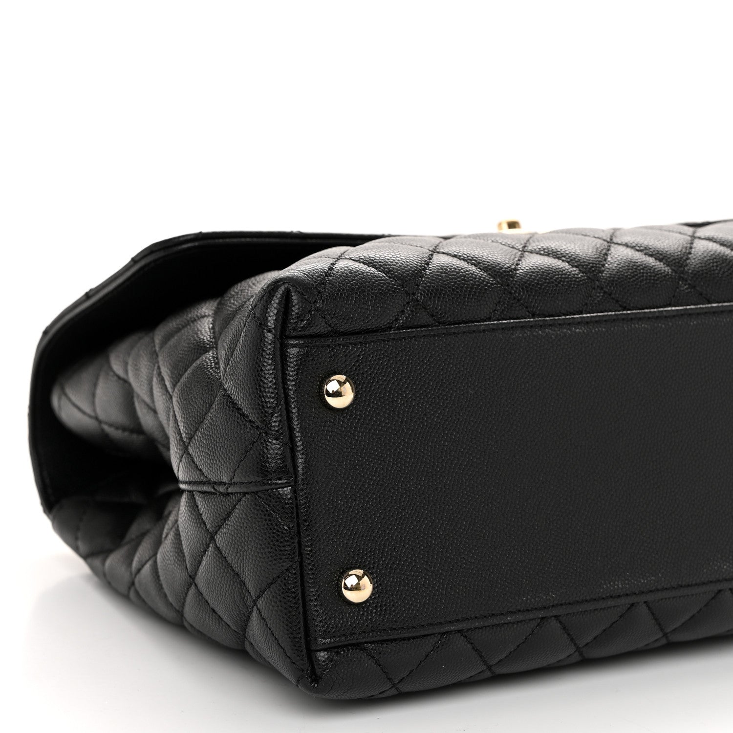 Chanel Caviar Quilted Medium Coco Handle Flap Black 9 of 10