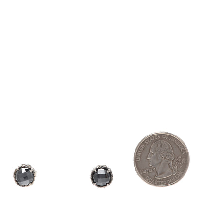 David Yurman Sterling Silver Hematite 8mm Chatelaine Earrings 2 of 4