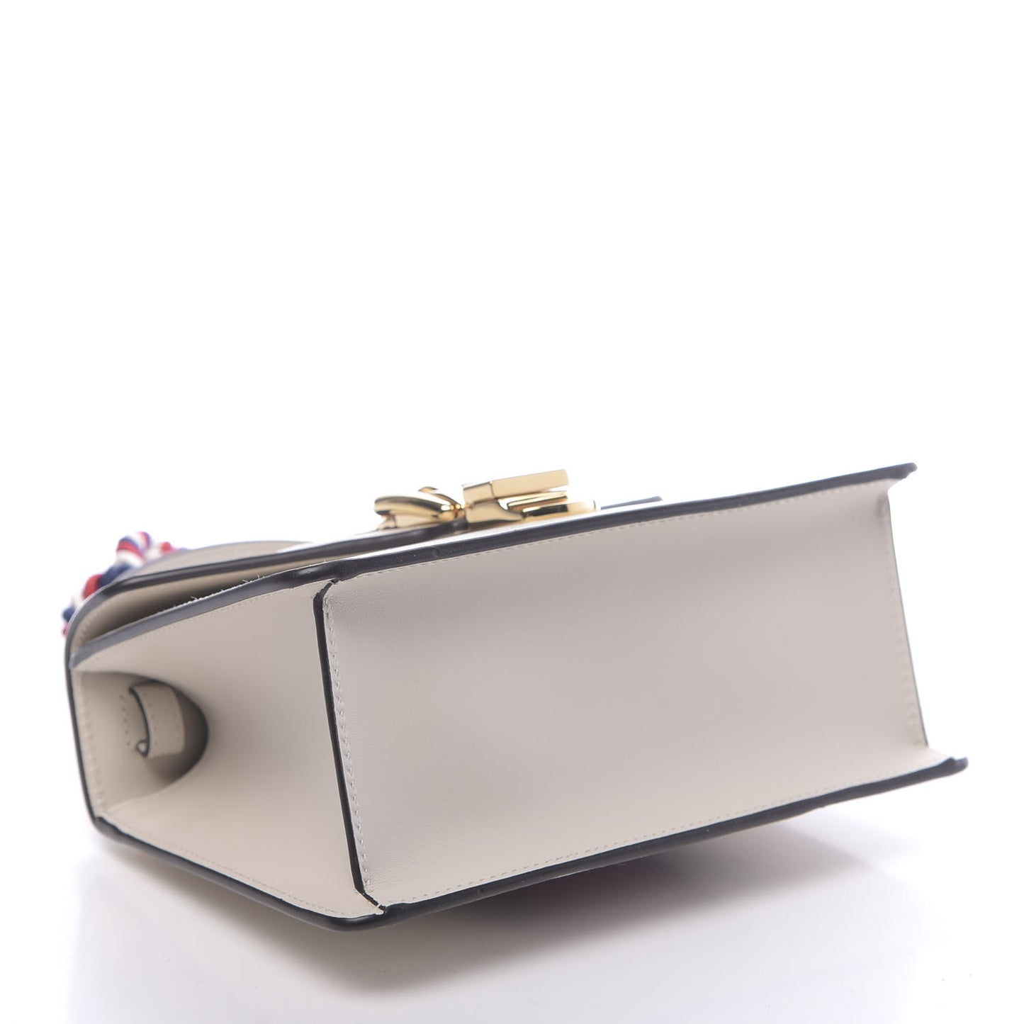 Calfskin Mini Sylvie Top Handle Bag White