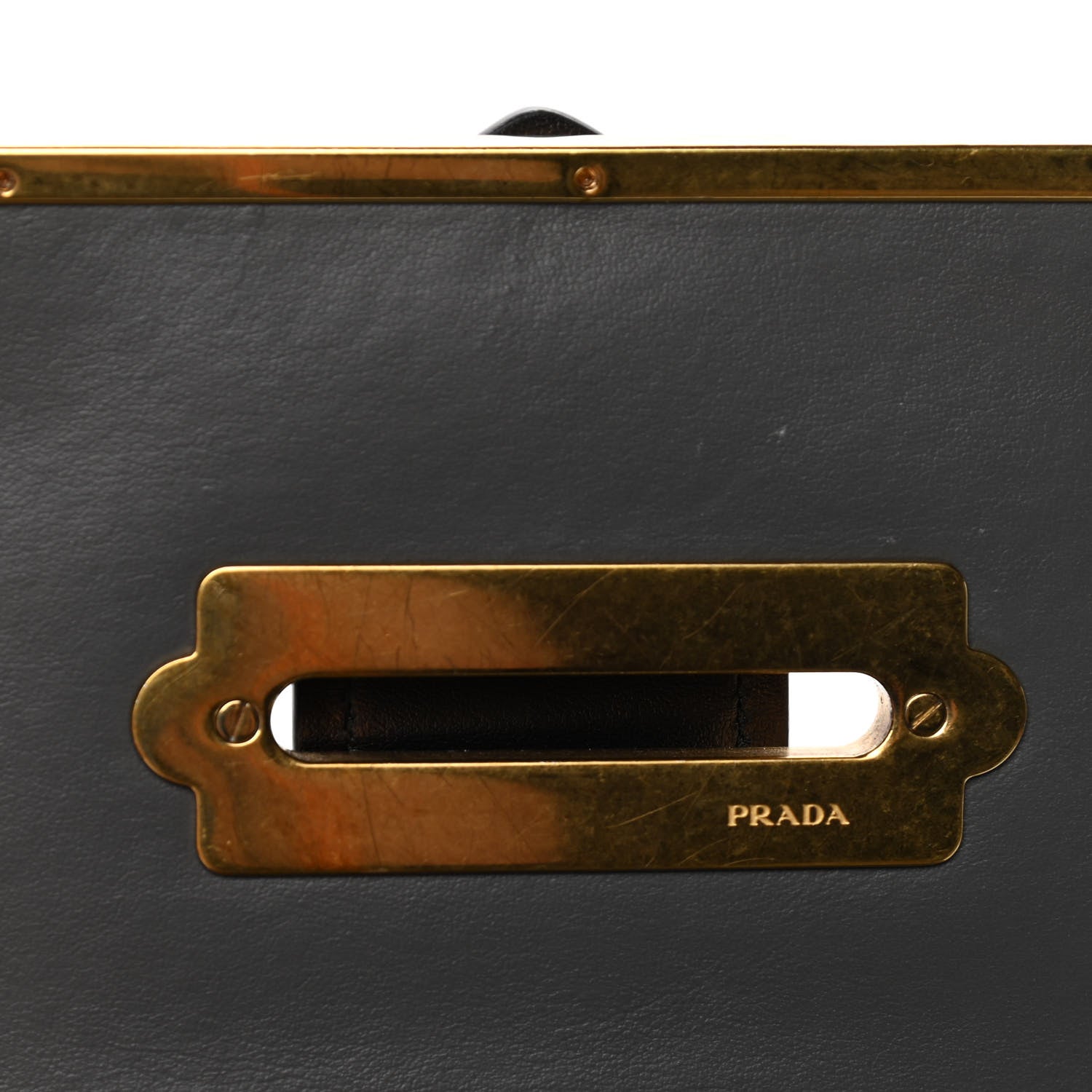 Prada City Calfskin Saffiano Cahier Bag Mercurio Black 10 of 10