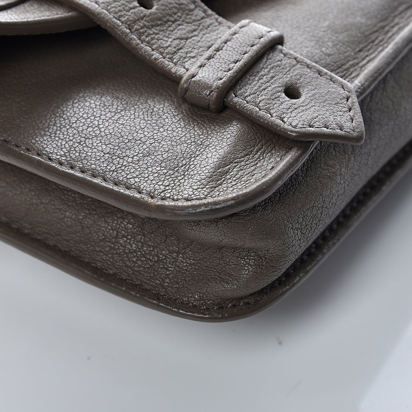 Lambskin PS1 Large Chain Wallet Smoke