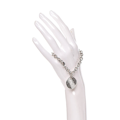 Tiffany Sterling Silver Notes Round Tag Charm Bracelet 2 of 7