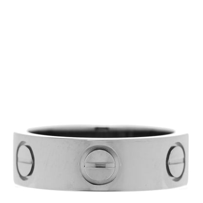 Cartier 18K White Gold 5.5mm LOVE Ring 47 4 3 of 4