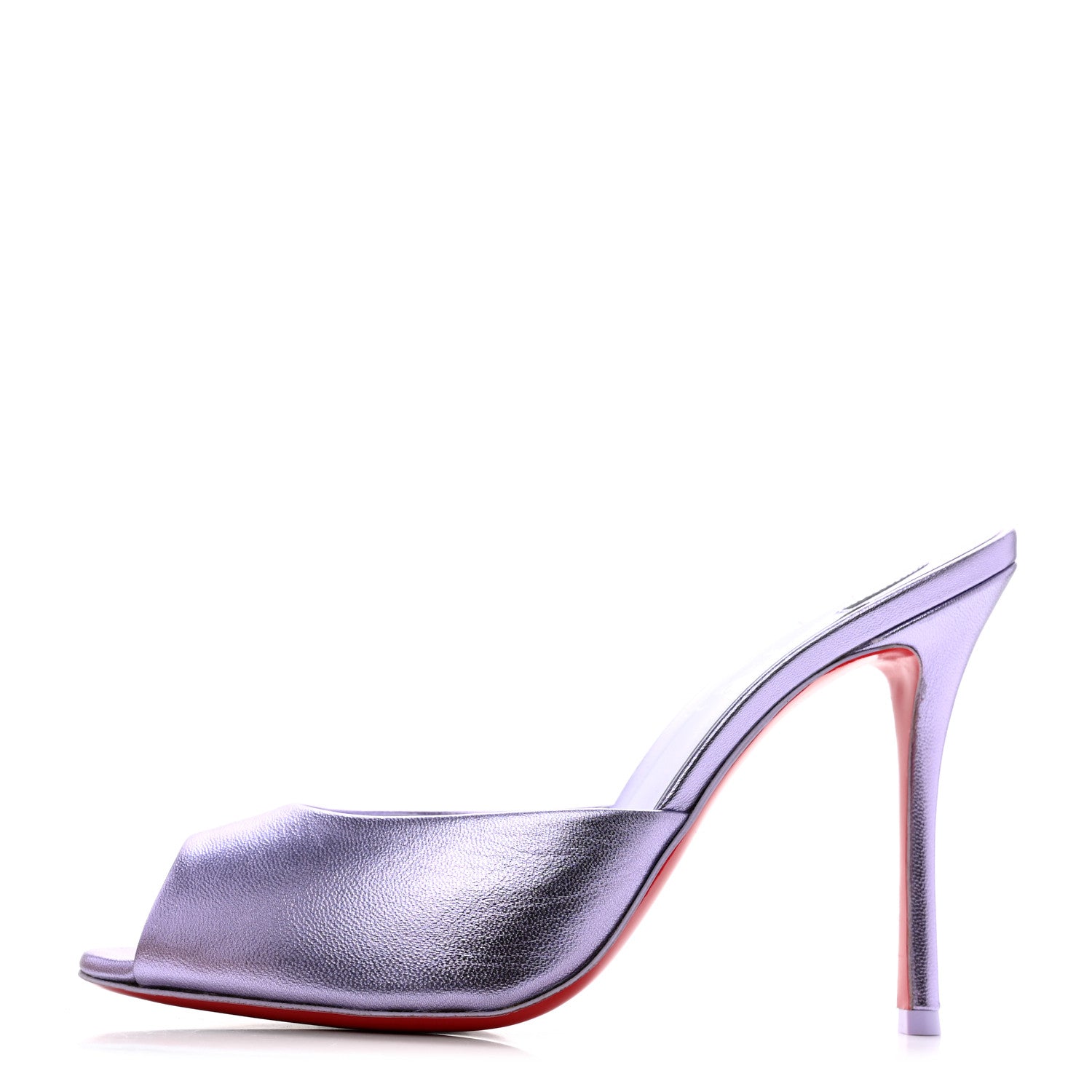Christian Louboutin Metallic Kid Laminato Me Dolly 100 Sandals 38 Lilac 1 of 8