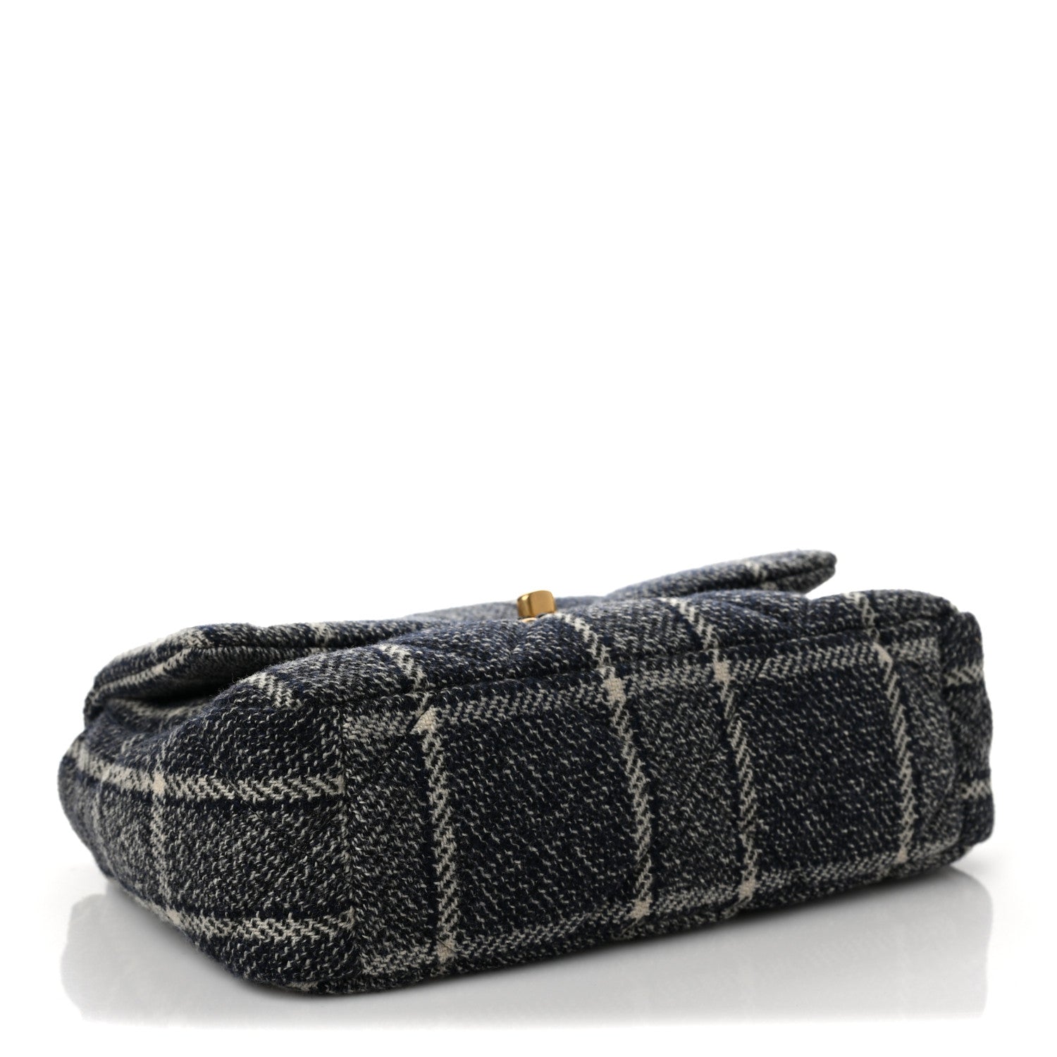 Chanel Tweed Quilted Medium Chanel 19 Flap Grey Navy 3 of 8