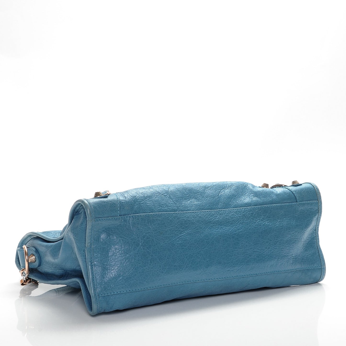 Agneau Giant 12 Rose Gold Hardware City Bleu Indigo