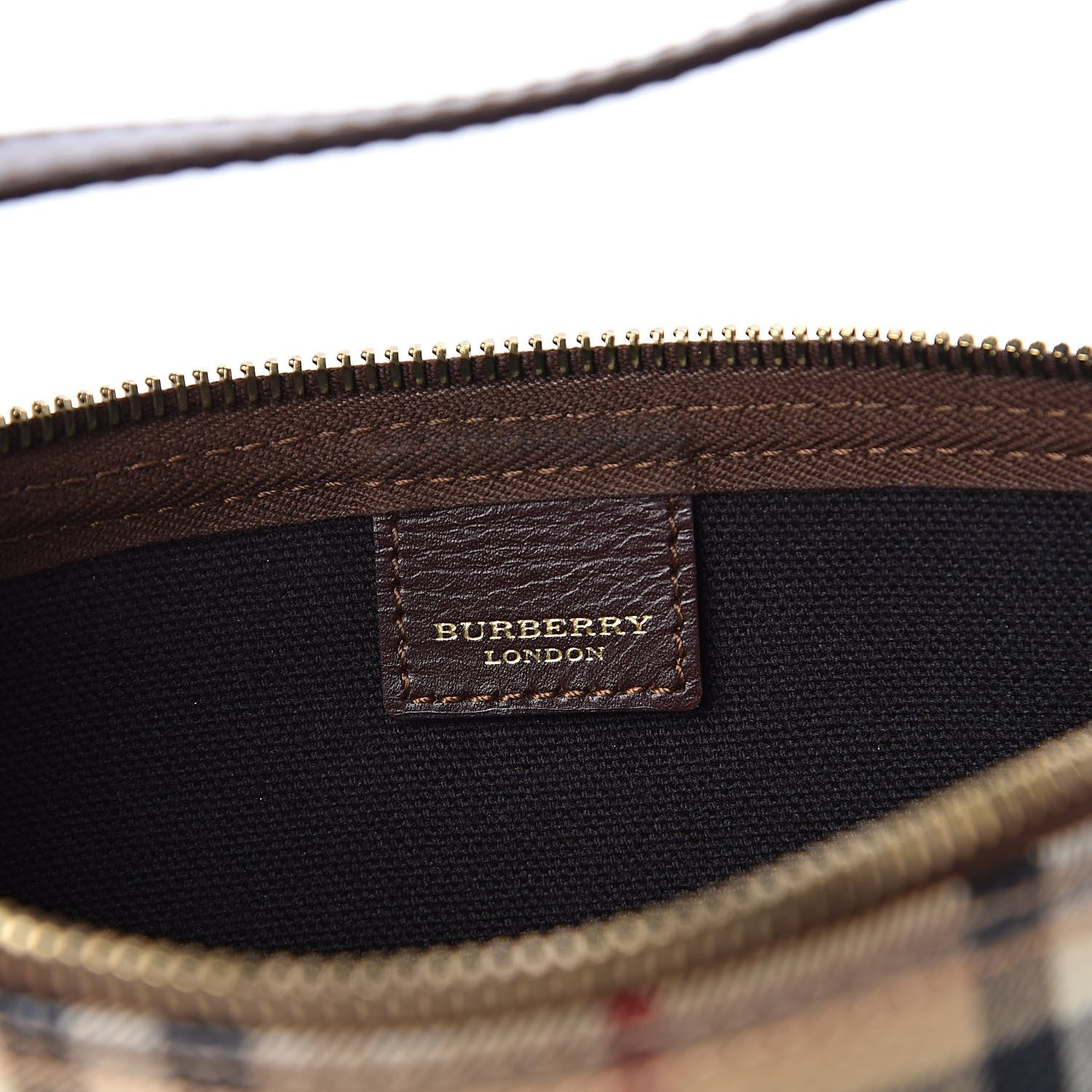 Burberry Haymarket Check Pochette Chocolate 6 of 10