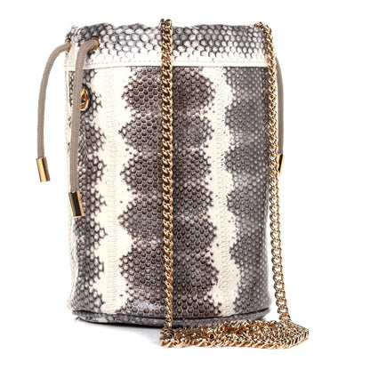 Gucci Snakeskin Mini Zumi Bucket Bag Grey 3 of 11