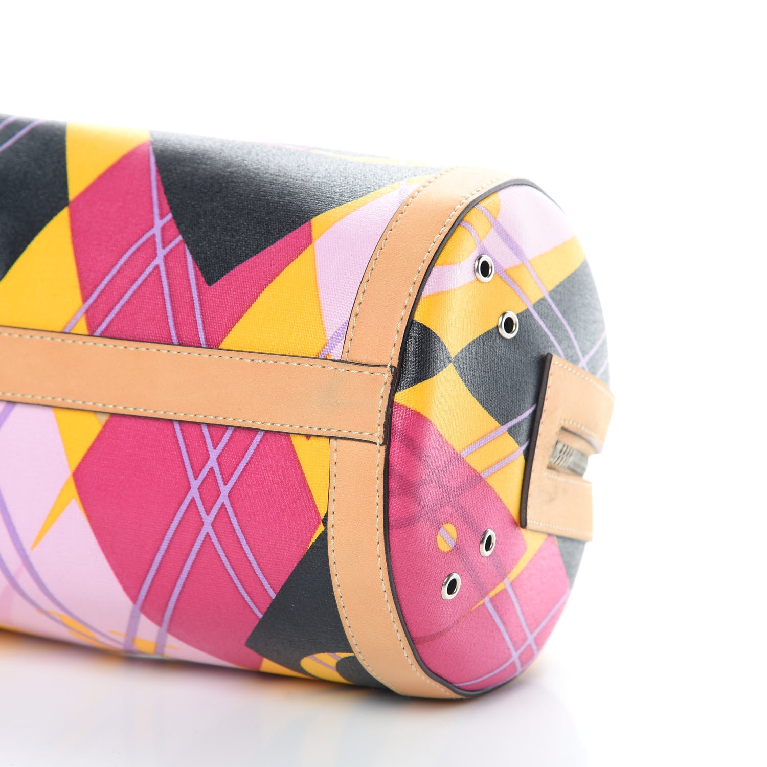 Christian Dior Coated Canvas Argyle Boston 10 of 12