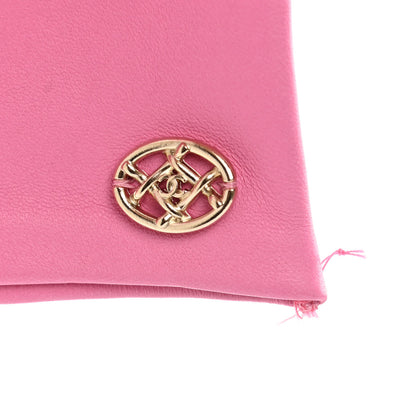 Chanel Lambskin Fingerless CC Long Gloves 7 Pink 6 of 8