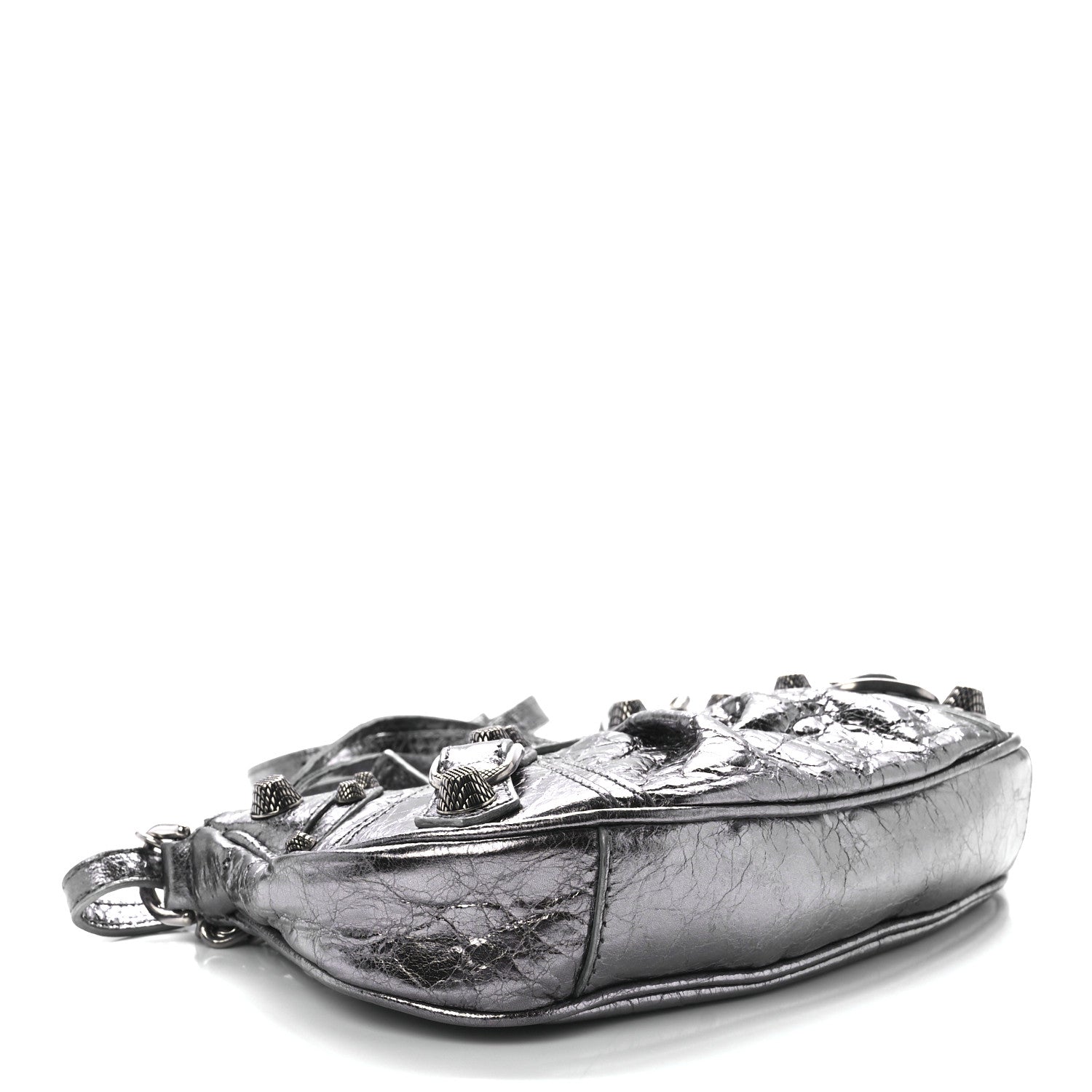 Balenciaga Metallic Agneau Arena Le Cagole Purse With Chain Mini Silver 4 of 11