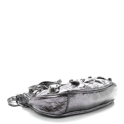 Balenciaga Metallic Agneau Arena Le Cagole Purse With Chain Mini Silver 4 of 11