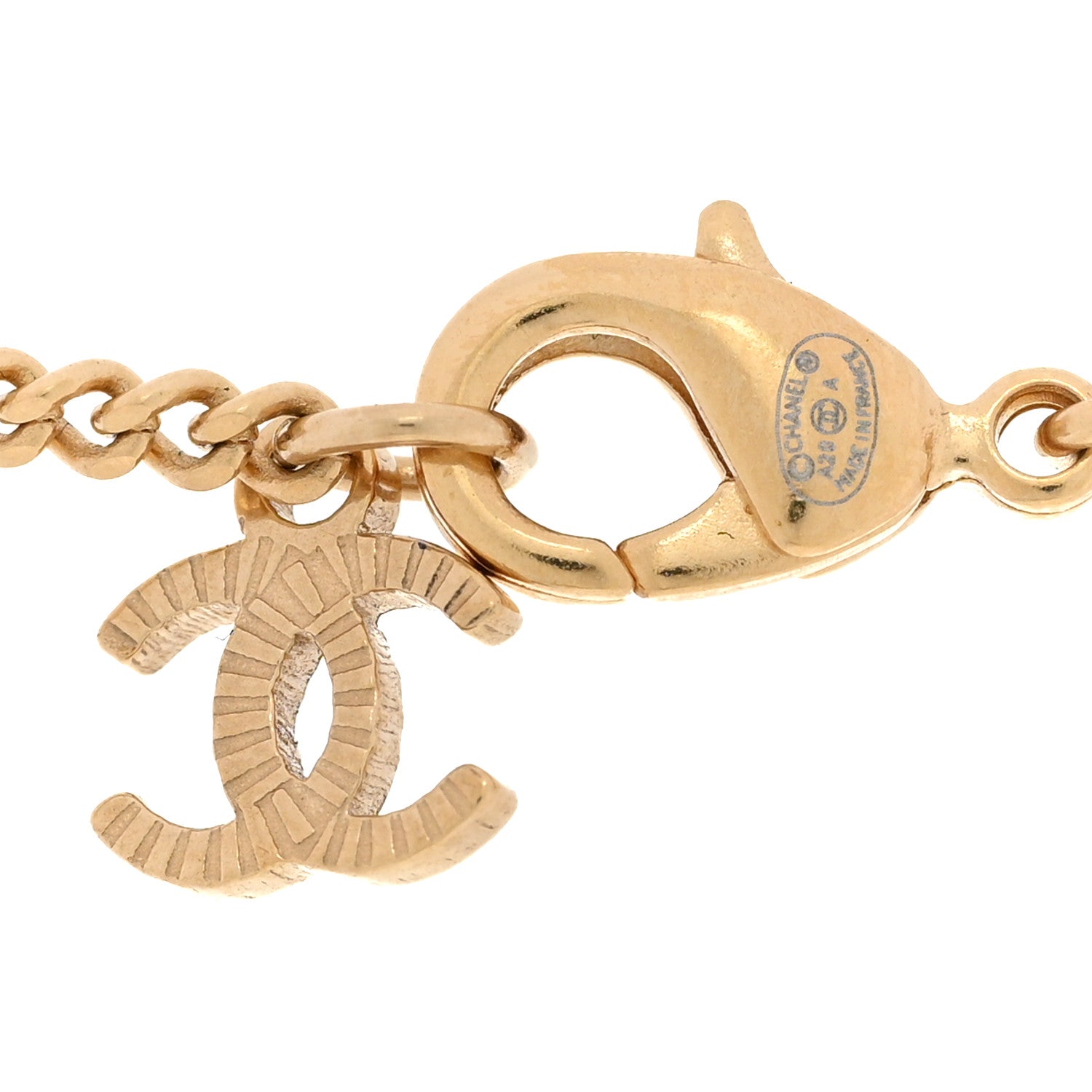 Chanel Crystal CC Necklace Gold Ruthenium 5 of 5