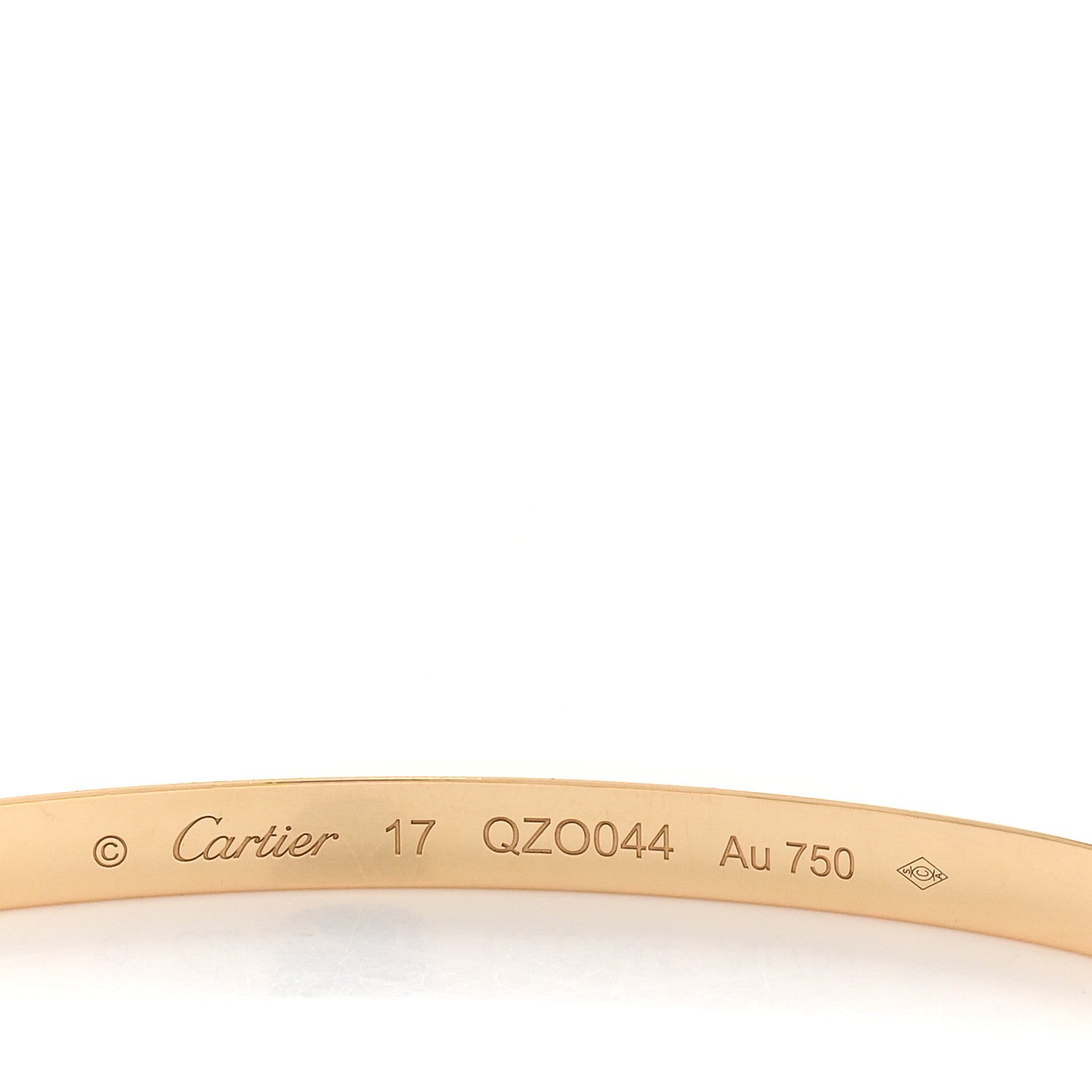 Cartier 18K Yellow Gold 6 Diamond Small LOVE Bracelet 17 3 of 4