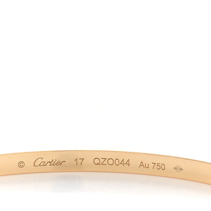 Cartier 18K Yellow Gold 6 Diamond Small LOVE Bracelet 17 3 of 4