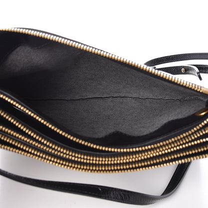 Celine Shiny Goatskin Large Trio Crossbody Bag Black 5 of 11