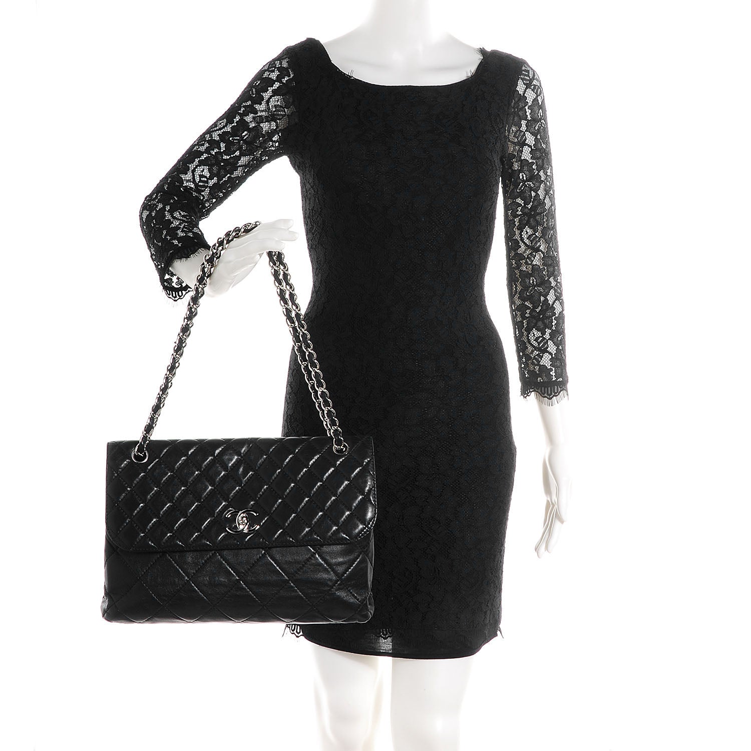 Chanel Calfskin Quilted In the Business Flap Bag Black 2 of 7