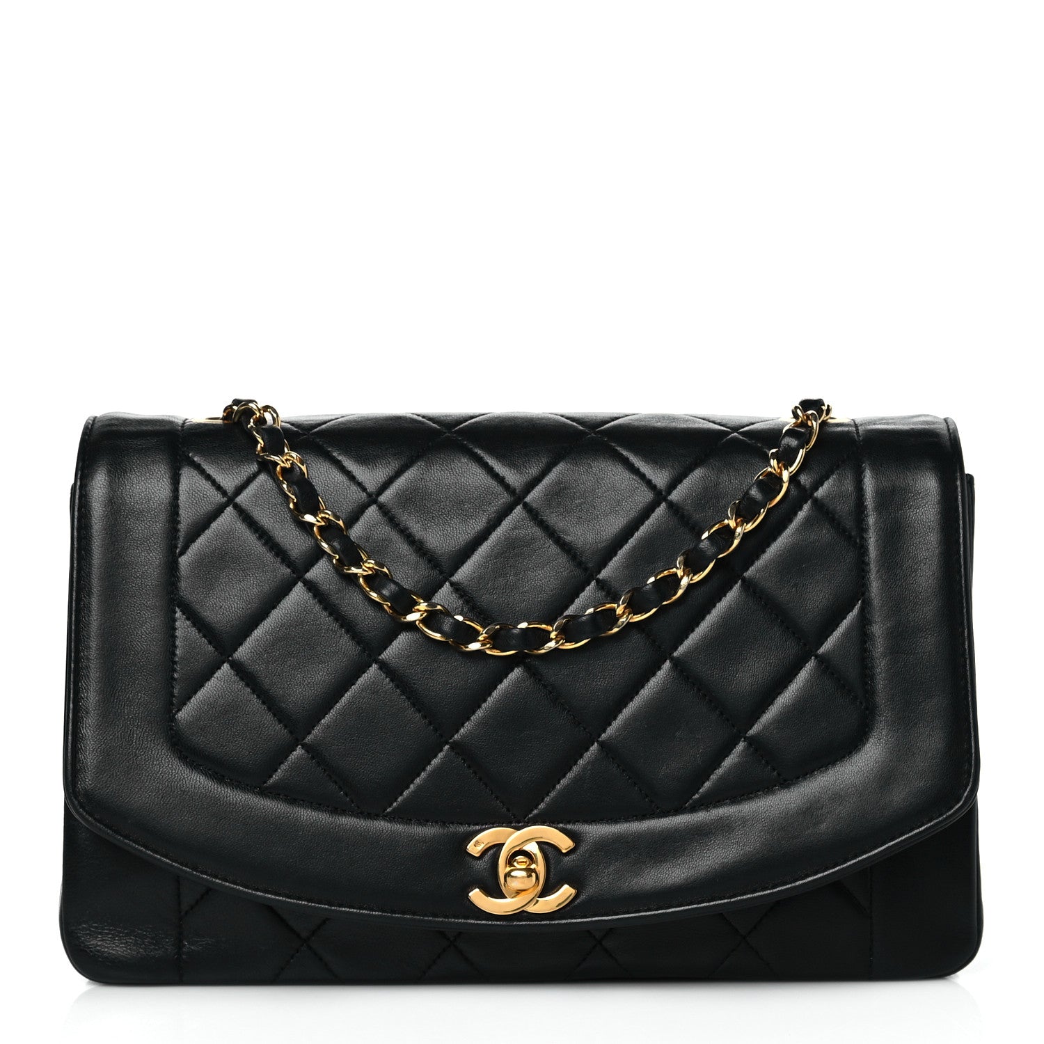 Chanel Lambskin Quilted Medium Single Flap Black 1 of 9