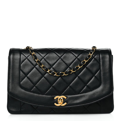 Chanel Lambskin Quilted Medium Single Flap Black 1 of 9