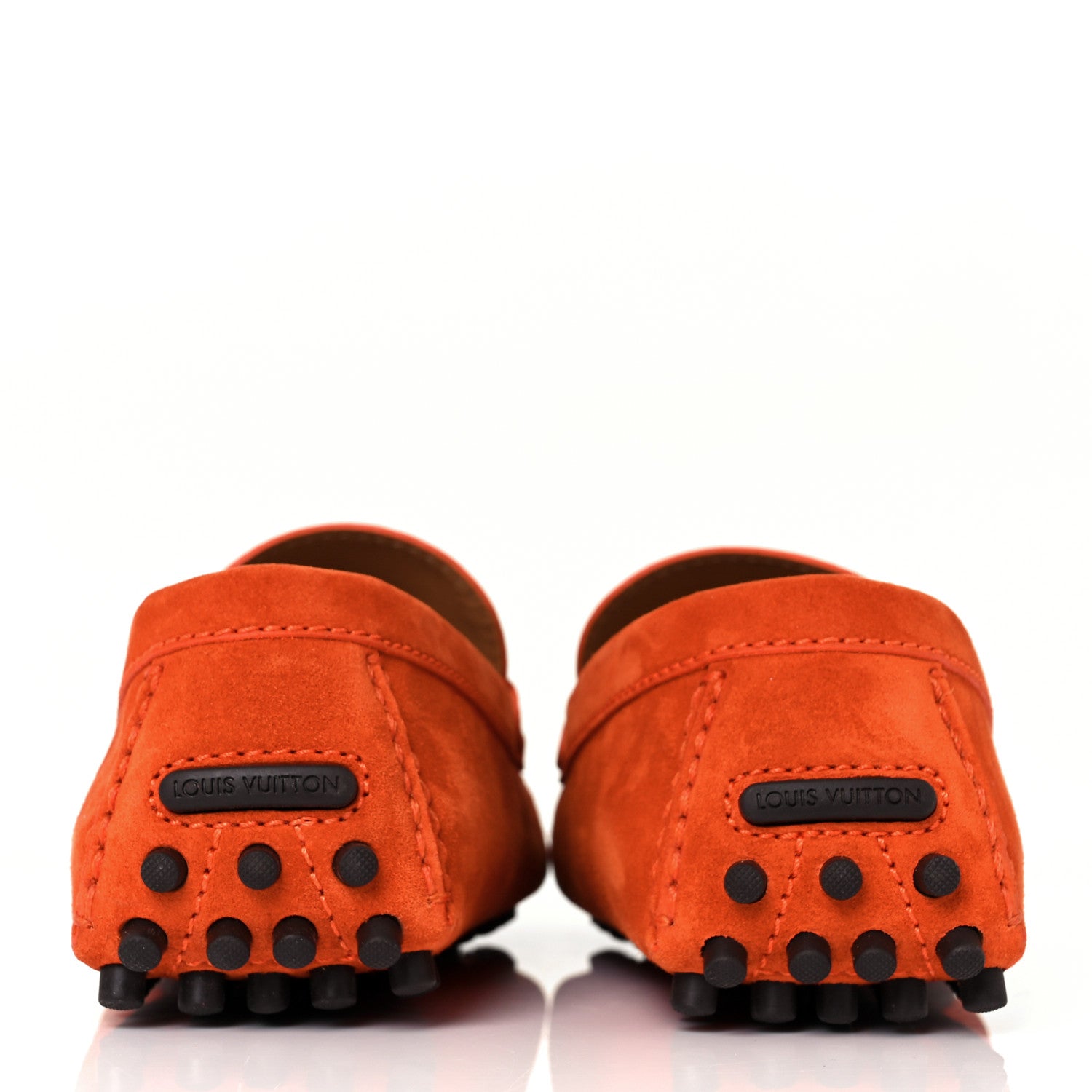 Louis Vuitton Suede Porto Vecchio Moccasin Loafers 7.5 Orange 5 of 10