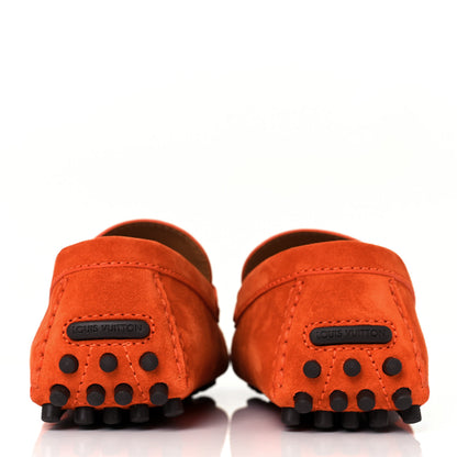 Louis Vuitton Suede Porto Vecchio Moccasin Loafers 7.5 Orange 5 of 10