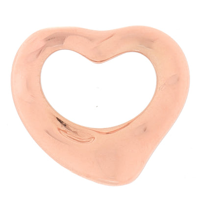 Tiffany 18K Rose Gold 11mm Elsa Peretti Open Heart Pendant 1 of 3