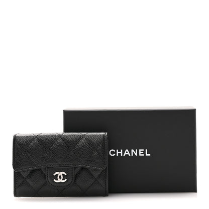 Chanel Caviar Quilted Flap Card Holder Wallet Black 9 of 9