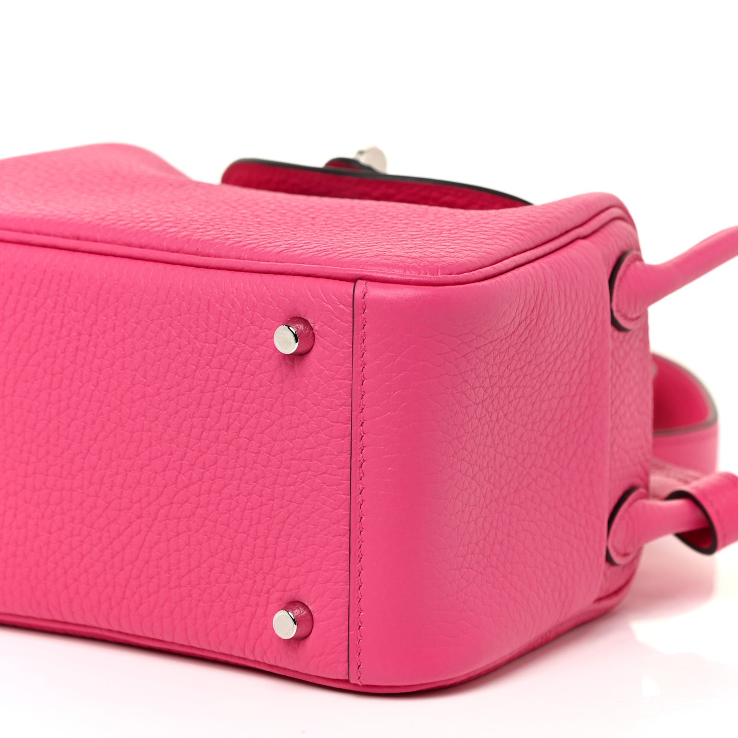 Taurillon Clemence Mini Lindy 20 Rose Shocking