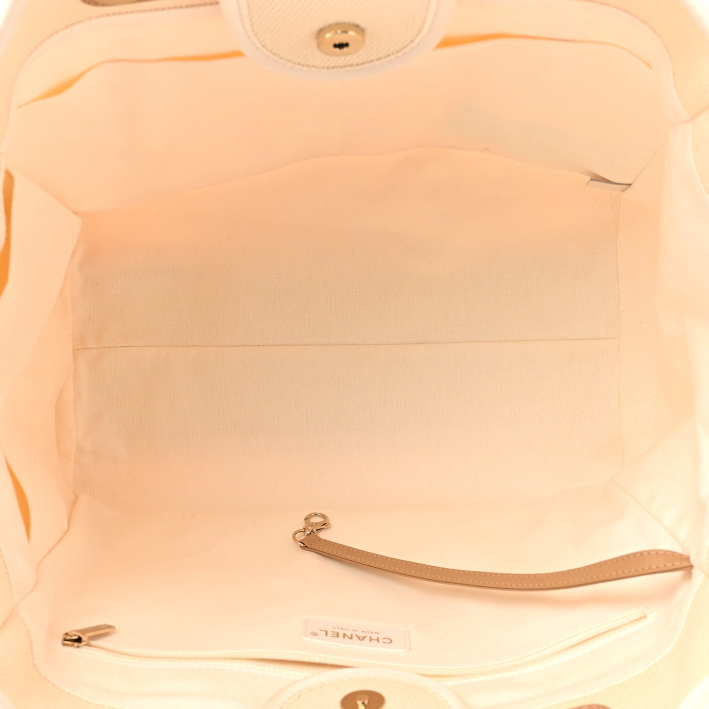 Canvas Pearl Medium Deauville Tote Ecru Beige