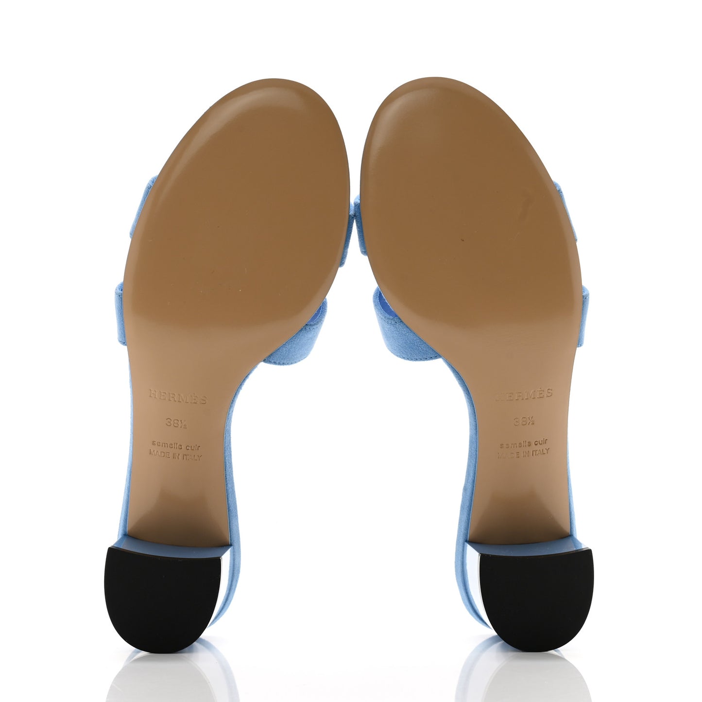 Suede Goatskin Oasis Sandals 38.5 Bleu Cameo