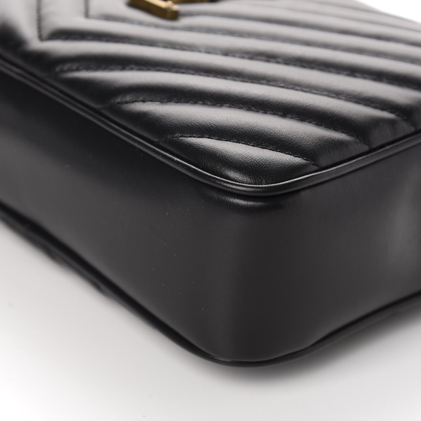 Calfskin Matelasse Monogram Lou Camera Bag Black