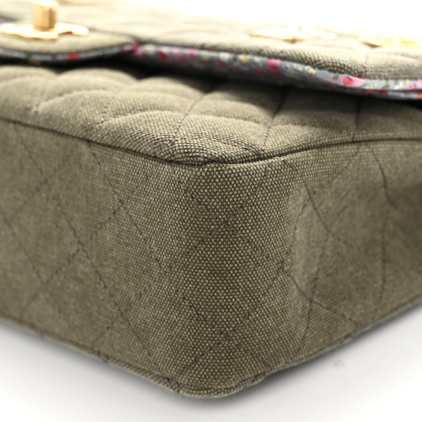 Toile Quilted Medium Cuba Double Flap Khaki