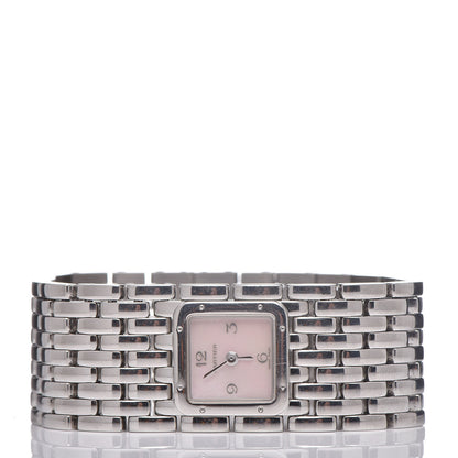 Cartier Stainless Steel Pink Mother of Pearl 21mm Panthere Ruban Quartz Watch 3 of 7