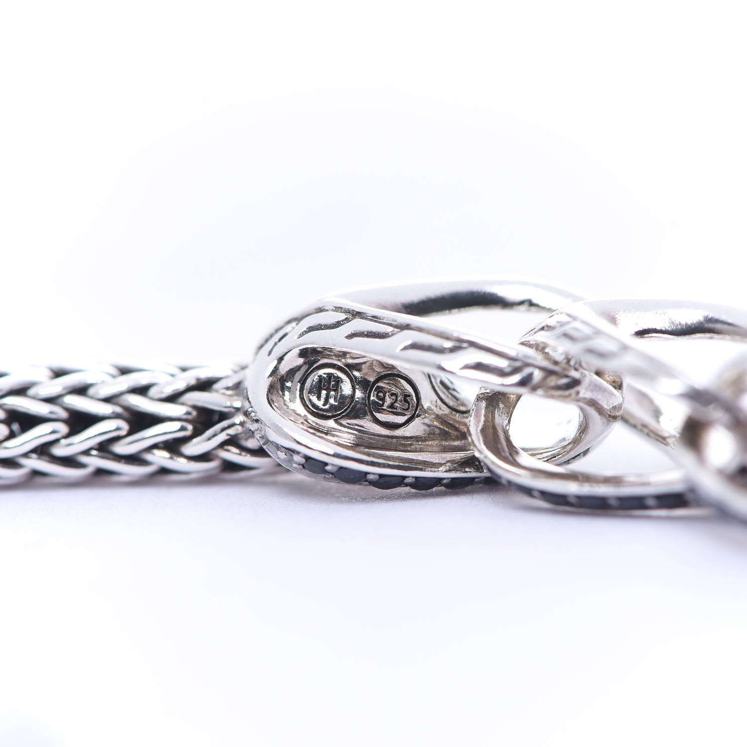 John Hardy Sterling Silver Black Sapphire Classic Chain Braided Bracelet 3 of 3