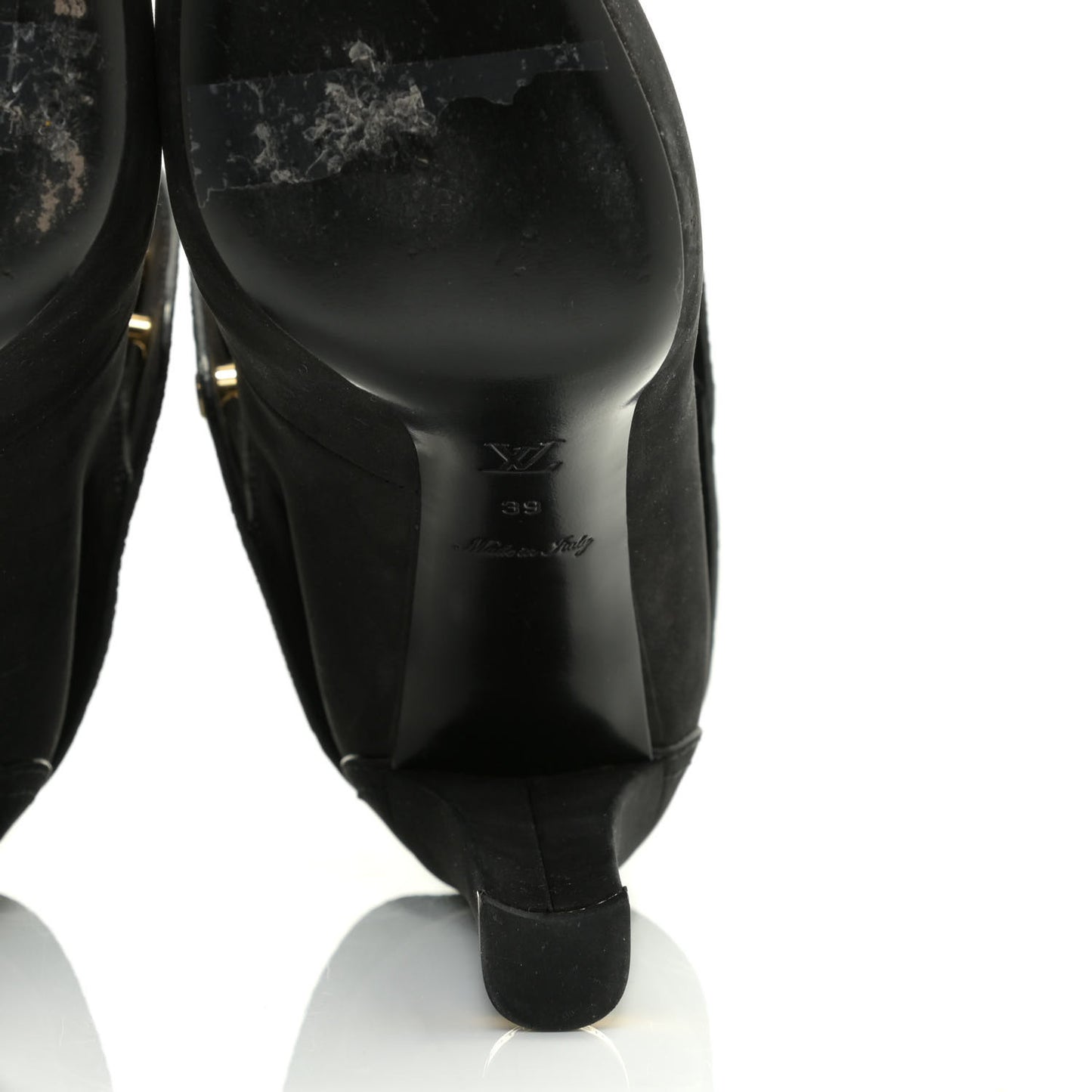 Suede Lace Up Ankle Boots 39 Black