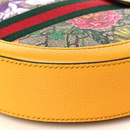 Gucci GG Supreme Monogram Flora Web Mini Ophidia Round Shoulder Bag Beige Multicolor Crop 11 of 11