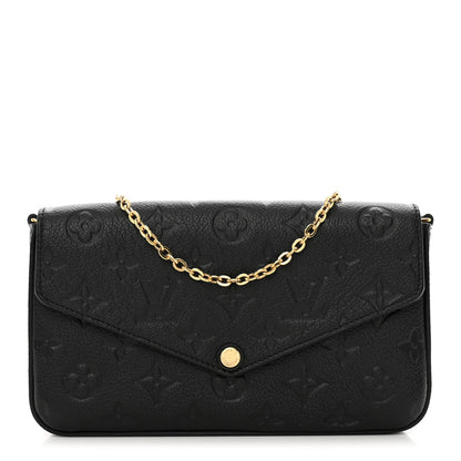 Louis Vuitton Empreinte Pochette Felicie Chain Wallet Black 3 of 11