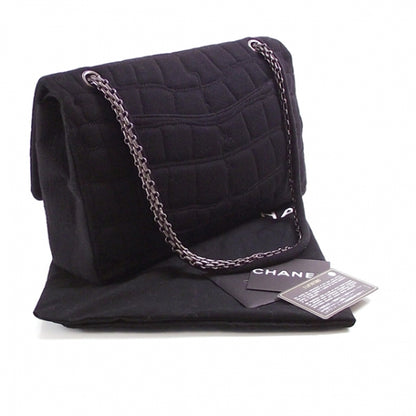 Chanel Jersey Crocodile REISSUE Jumbo Flap Black 3 of 9