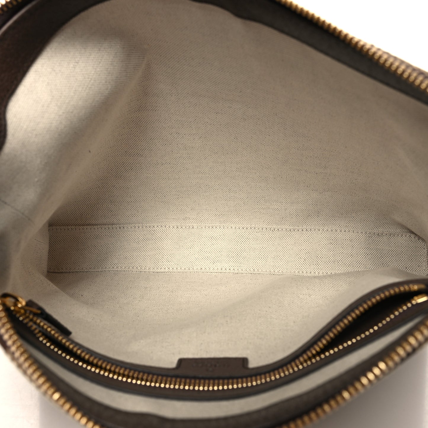 Monogram Jumbo GG Textured Dollar Calfskin Web Wristlet Messenger Bag Camel Ebony New Acero