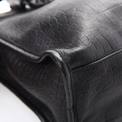 Balenciaga Matte Supple Lambskin Crocodile Embossed Classic Black Hardware S City Black 12 of 12