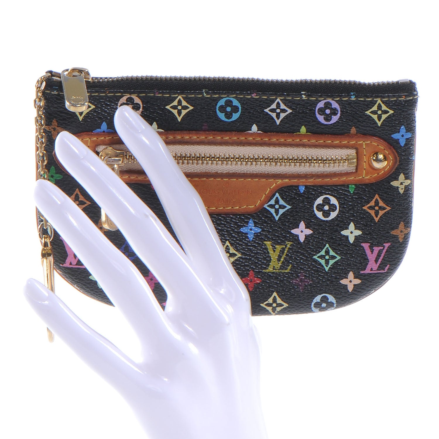 Louis Vuitton Monogram Multicolor Pochette Plate MM Black 2 of 7